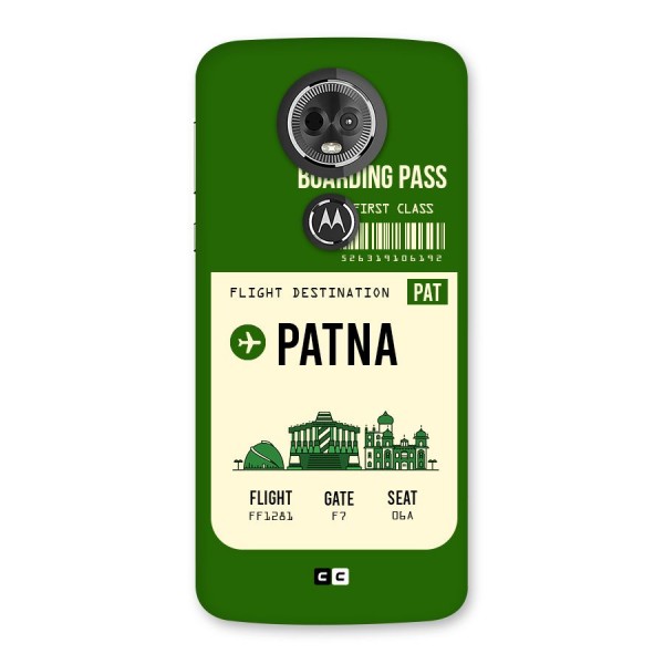 Patna Boarding Pass Back Case for Moto E5 Plus