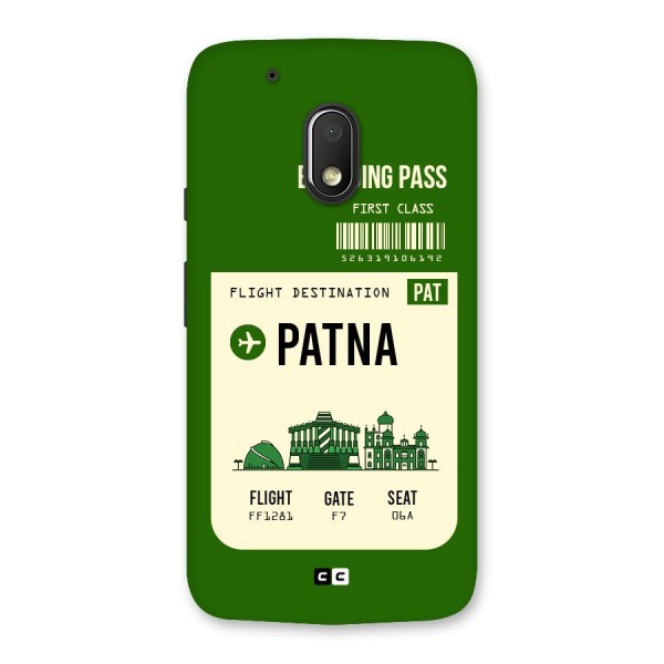 Patna Boarding Pass Back Case for Moto G4 Play