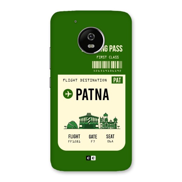 Patna Boarding Pass Back Case for Moto G5