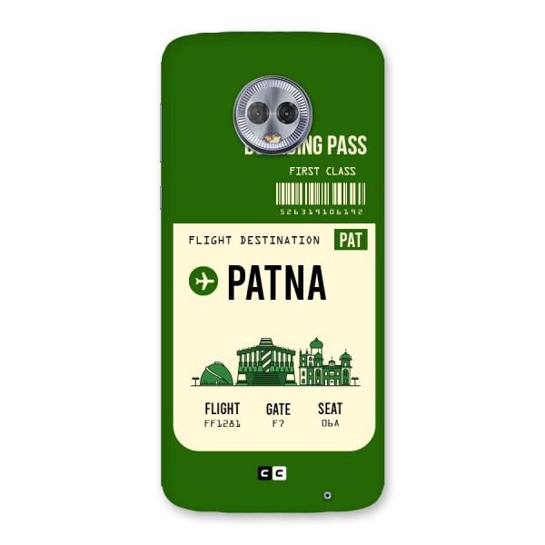 Patna Boarding Pass Back Case for Moto G6 Plus