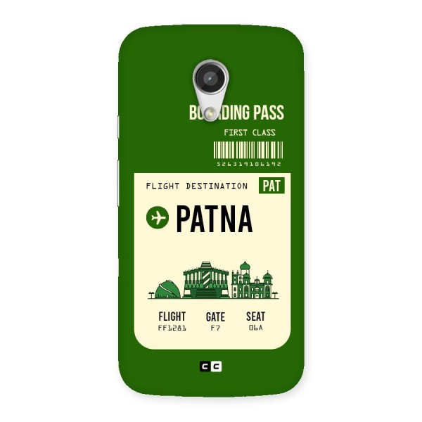 Patna Boarding Pass Back Case for Moto G 2nd Gen