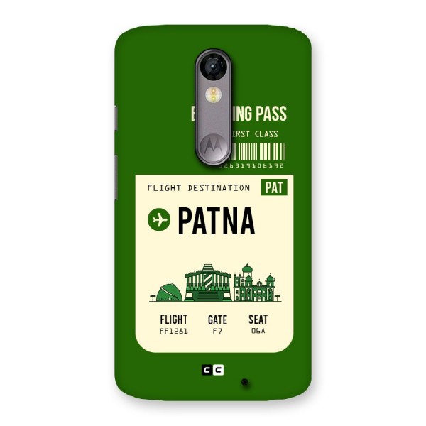 Patna Boarding Pass Back Case for Moto X Force