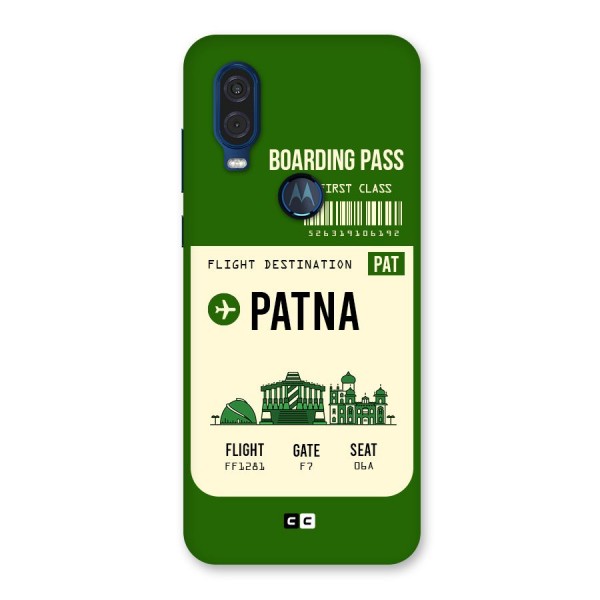 Patna Boarding Pass Back Case for Motorola One Vision