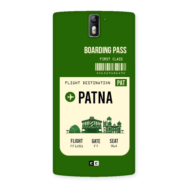Patna Boarding Pass Back Case for One Plus One
