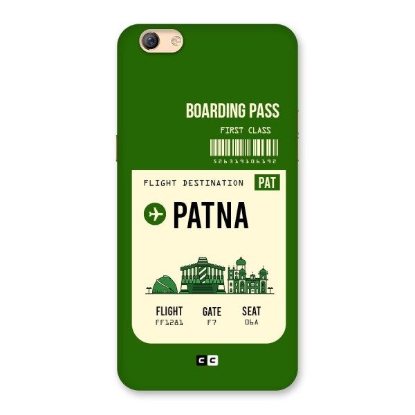 Patna Boarding Pass Back Case for Oppo F3 Plus