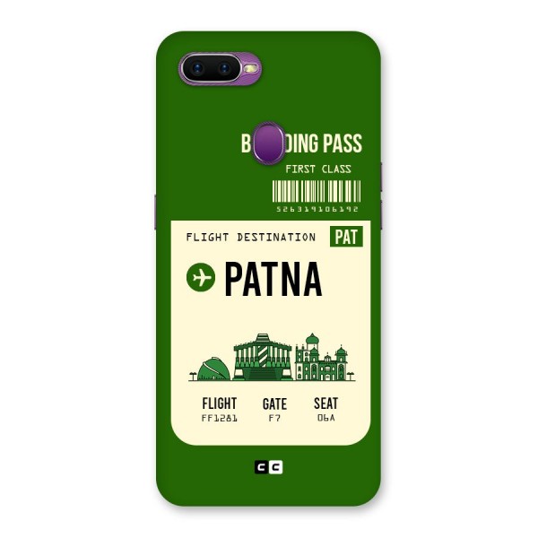 Patna Boarding Pass Back Case for Oppo F9