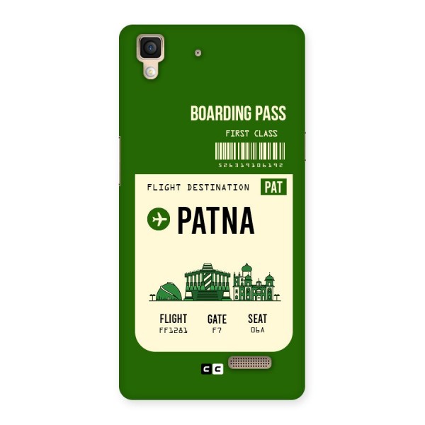 Patna Boarding Pass Back Case for Oppo R7