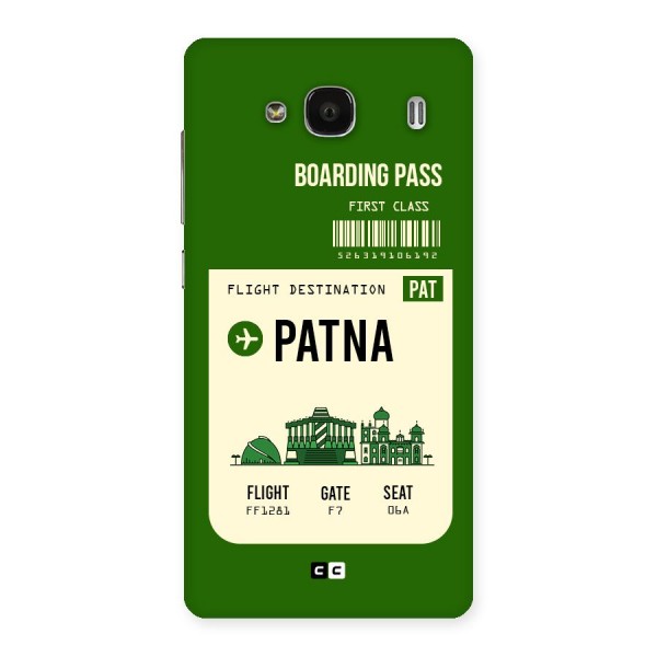 Patna Boarding Pass Back Case for Redmi 2s