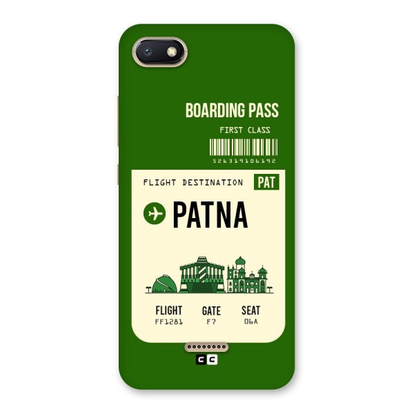 Patna Boarding Pass Back Case for Redmi 6A