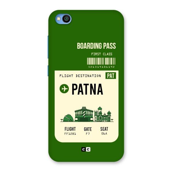 Patna Boarding Pass Back Case for Redmi Go