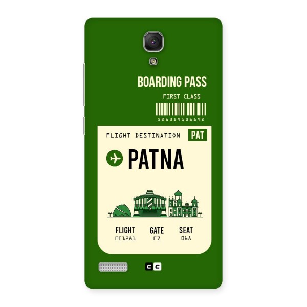 Patna Boarding Pass Back Case for Redmi Note Prime