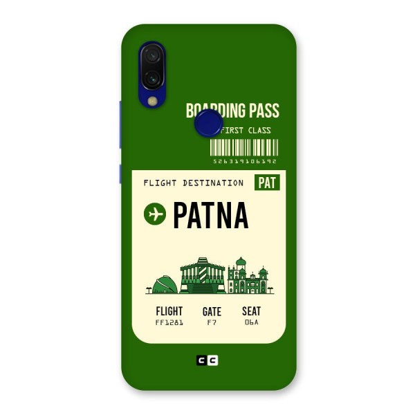 Patna Boarding Pass Back Case for Redmi Y3