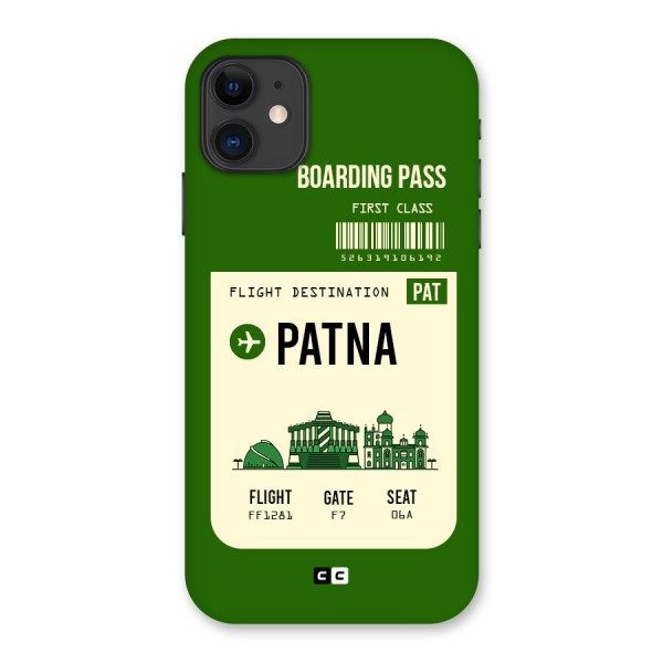 Patna Boarding Pass Back Case for iPhone 11