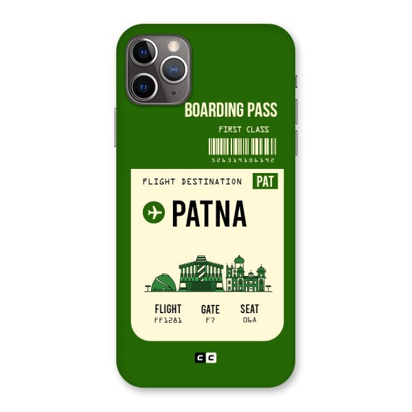 Patna Boarding Pass Back Case for iPhone 11 Pro Max