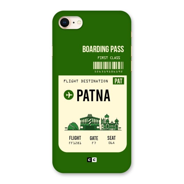 Patna Boarding Pass Back Case for iPhone 8