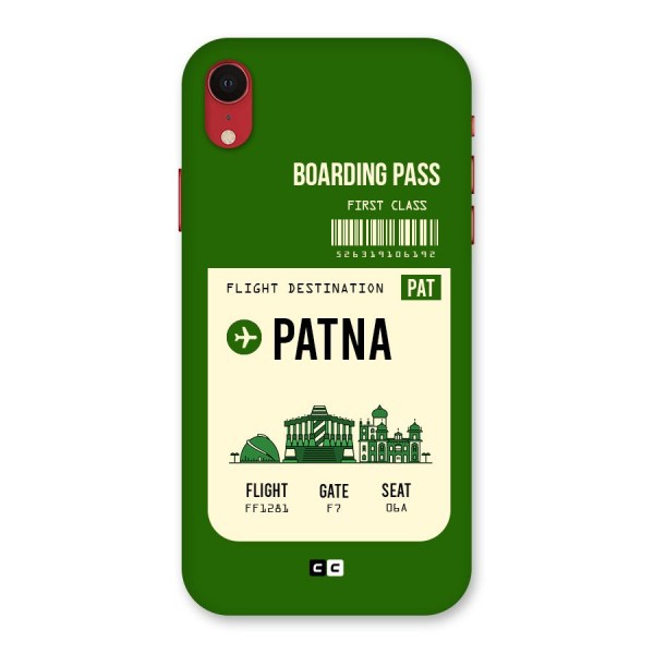Patna Boarding Pass Back Case for iPhone XR