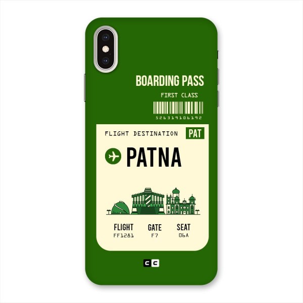 Patna Boarding Pass Back Case for iPhone XS Max