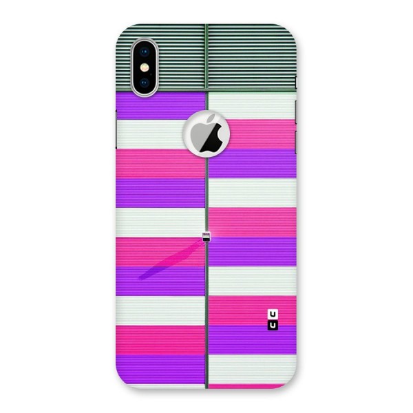 Patterns City Back Case for iPhone X Logo Cut