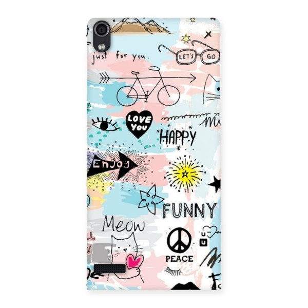 Peace And Funny Back Case for Ascend P6