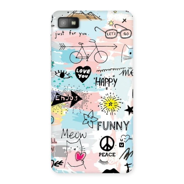 Peace And Funny Back Case for Blackberry Z10
