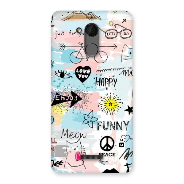 Peace And Funny Back Case for Coolpad Note 5