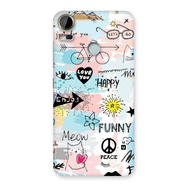 Peace And Funny Back Case for Desire 10 Pro