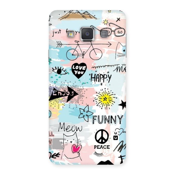 Peace And Funny Back Case for Galaxy A3