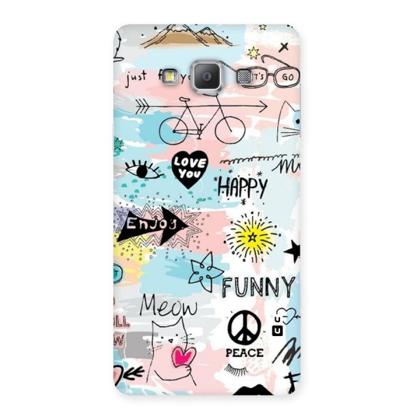 Peace And Funny Back Case for Galaxy A7