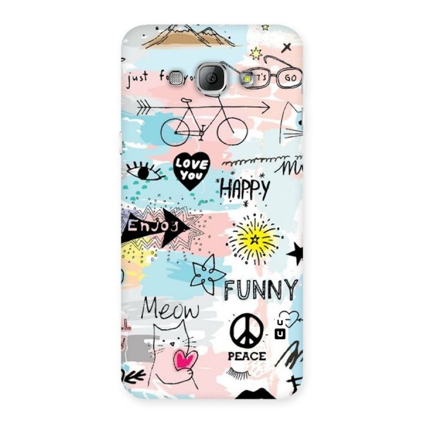 Peace And Funny Back Case for Galaxy A8
