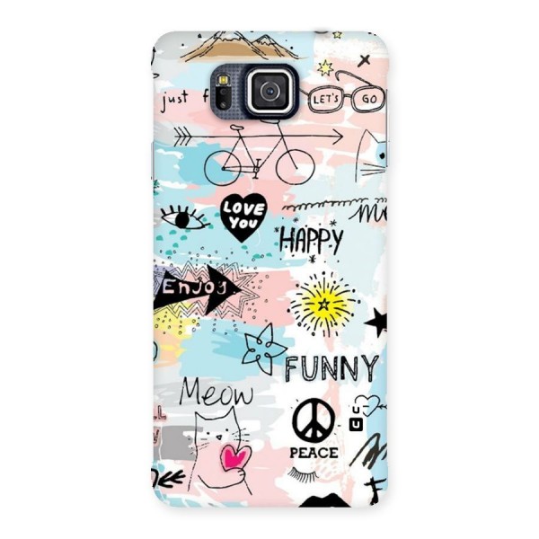 Peace And Funny Back Case for Galaxy Alpha