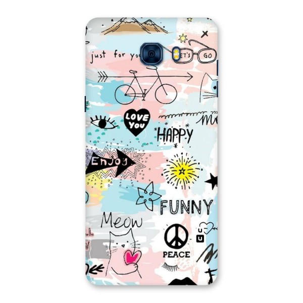 Peace And Funny Back Case for Galaxy C7 Pro