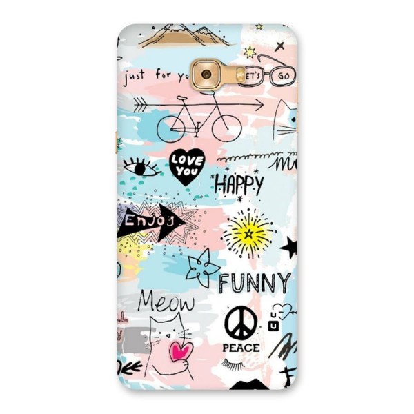 Peace And Funny Back Case for Galaxy C9 Pro