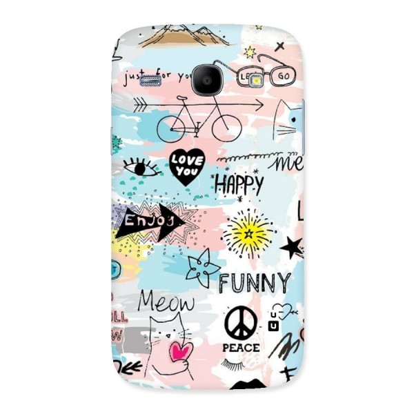 Peace And Funny Back Case for Galaxy Core