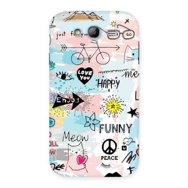 Peace And Funny Back Case for Galaxy Grand