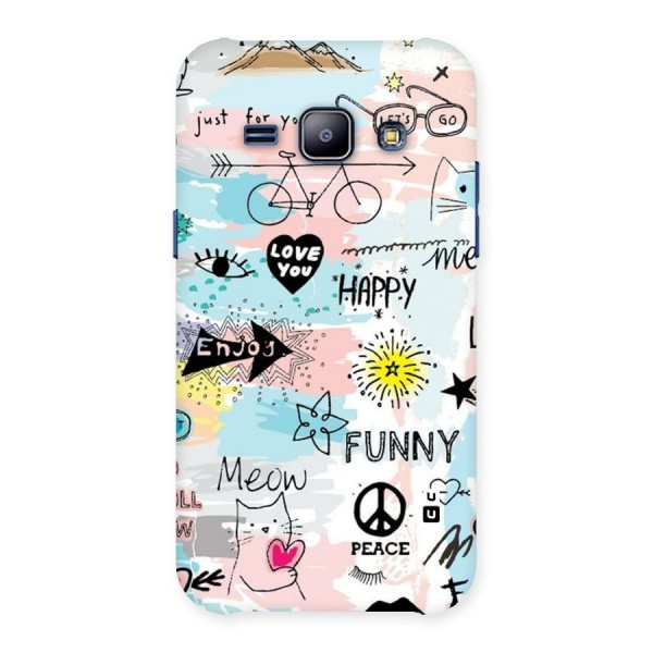 Peace And Funny Back Case for Galaxy J1