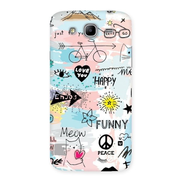 Peace And Funny Back Case for Galaxy Mega 5.8