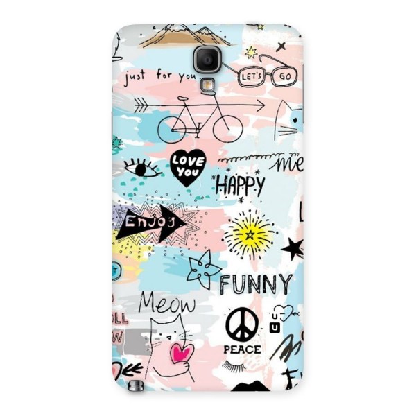 Peace And Funny Back Case for Galaxy Note 3 Neo