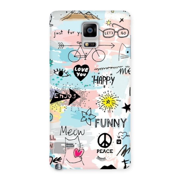 Peace And Funny Back Case for Galaxy Note 4