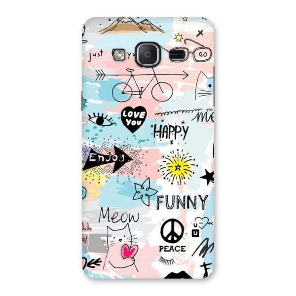 Peace And Funny Back Case for Galaxy On7 Pro