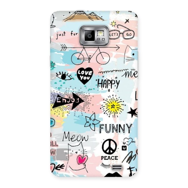 Peace And Funny Back Case for Galaxy S2