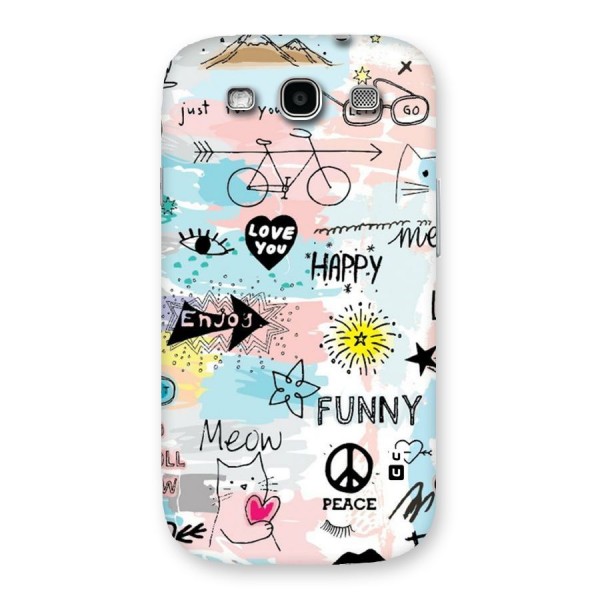 Peace And Funny Back Case for Galaxy S3
