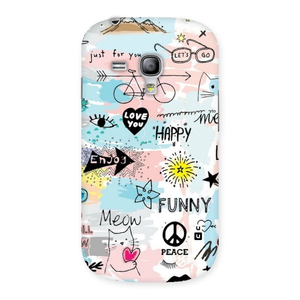 Peace And Funny Back Case for Galaxy S3 Mini