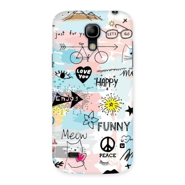 Peace And Funny Back Case for Galaxy S4 Mini