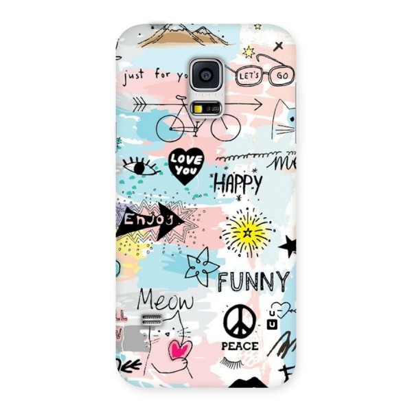 Peace And Funny Back Case for Galaxy S5 Mini