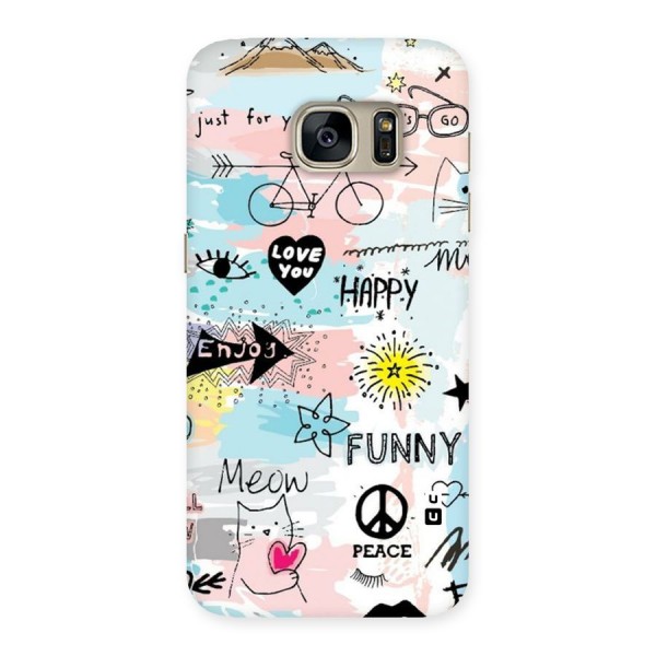 Peace And Funny Back Case for Galaxy S7