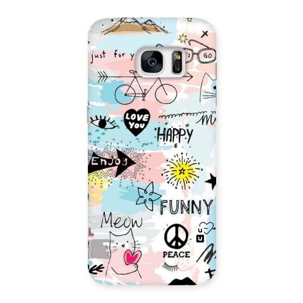 Peace And Funny Back Case for Galaxy S7 Edge