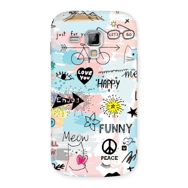 Peace And Funny Back Case for Galaxy S Duos