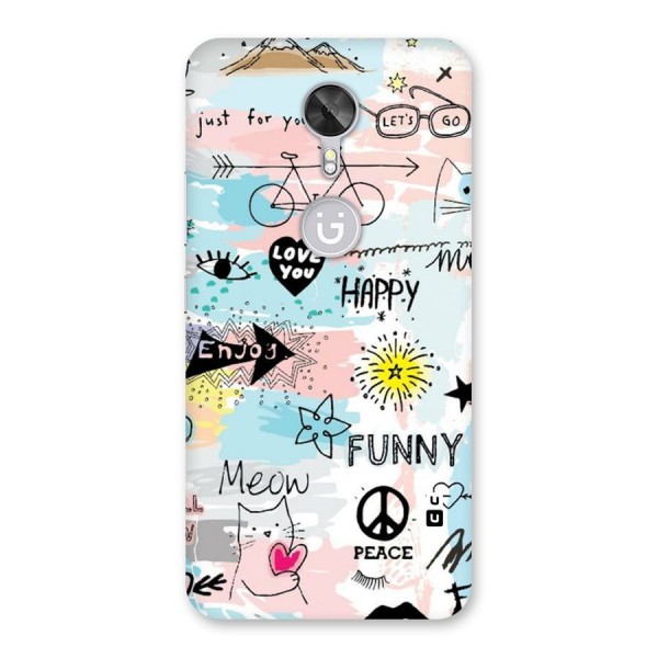 Peace And Funny Back Case for Gionee A1