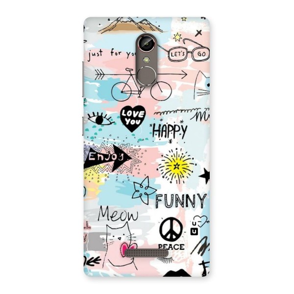 Peace And Funny Back Case for Gionee S6s