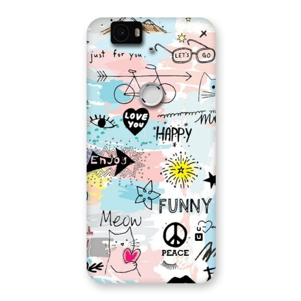 Peace And Funny Back Case for Google Nexus-6P